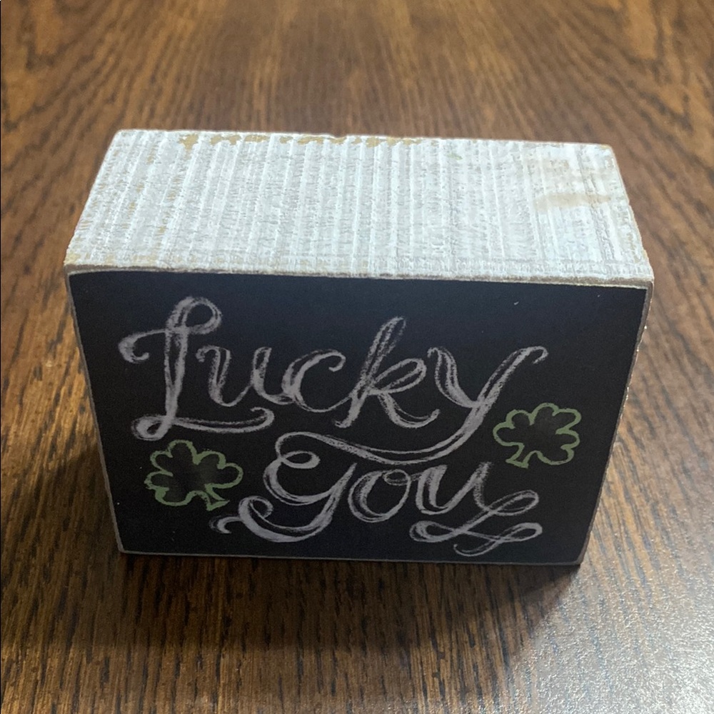 “5/$20” Irish St. Patrick’s Day wooden block decorative sign